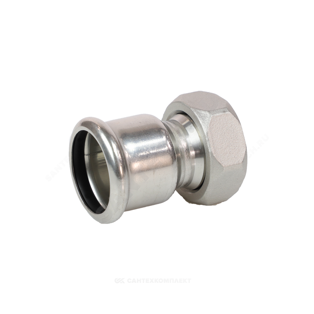 Муфта сталь нерж AISI 316L Дн 22х1" Ру16 пресс/нак/гайка Inoxpres RM 183022002