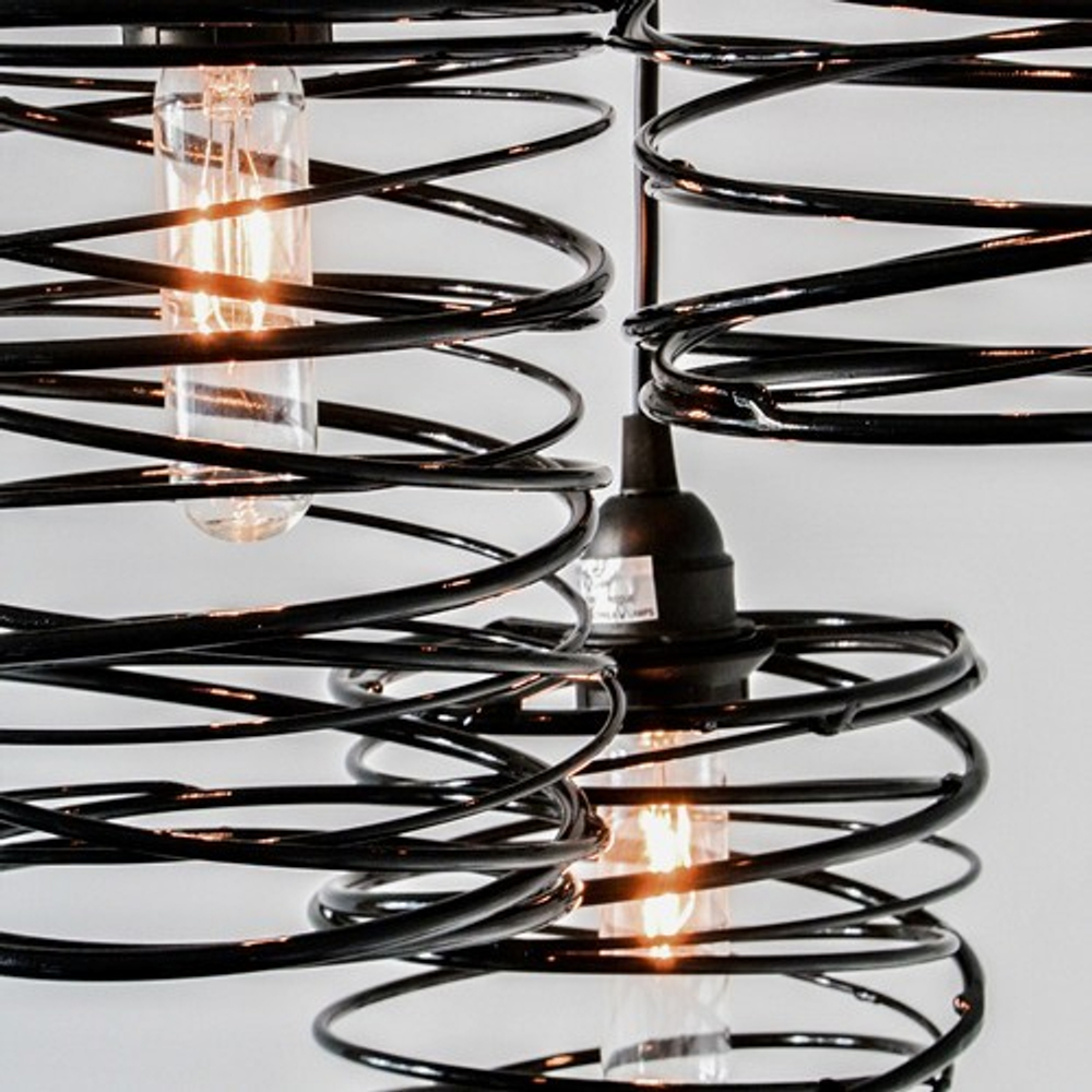 Spiral Nest Cascading 3 Light Chandelier, Bronze -Open Box By Zac Ridgely, from Ridgely Studio Works