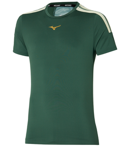 Мужская теннисная футболка Mizuno Shadow Tee - зеленый