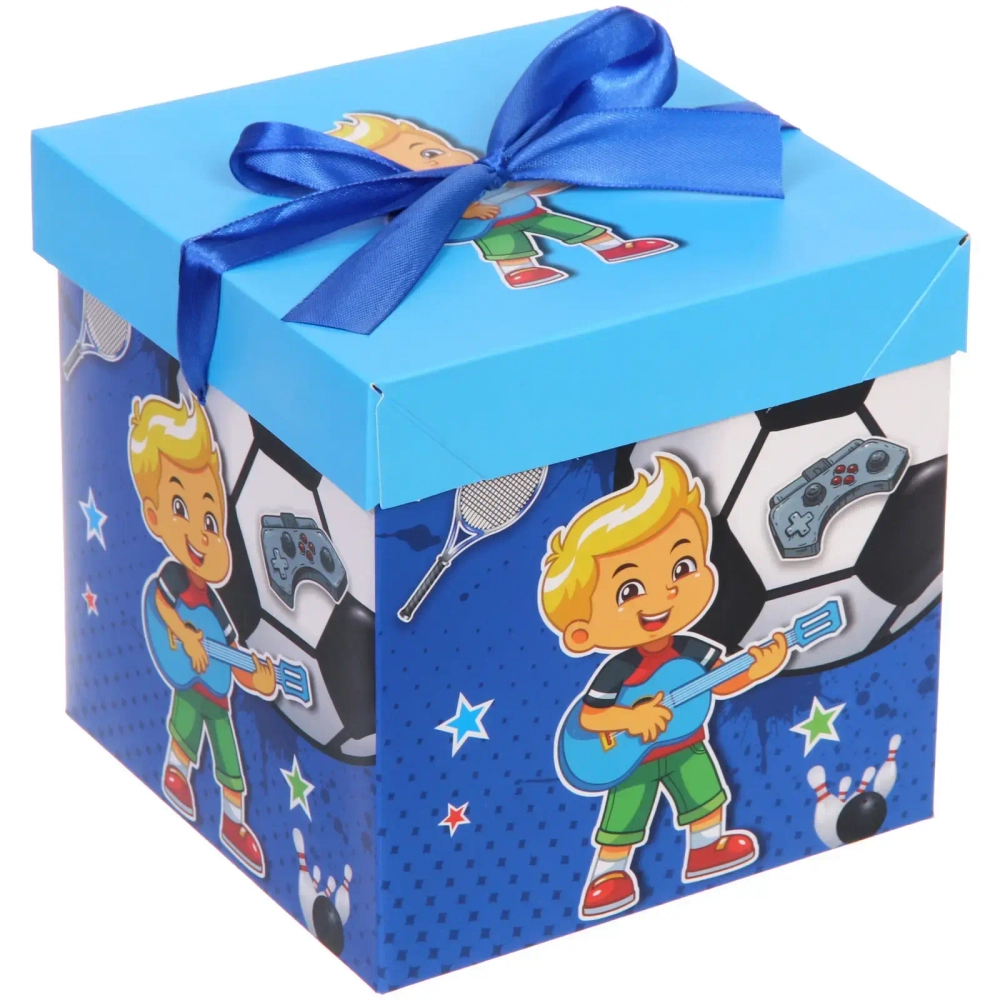 Коробка подарочная «Весёлая игра» 15*15*15 см, микс