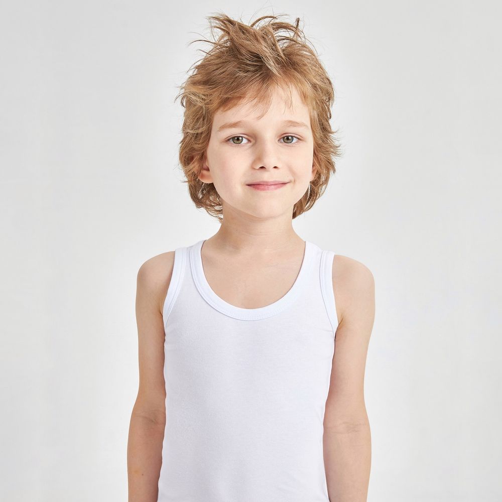 Белая майка для мальчика KOGANKIDS