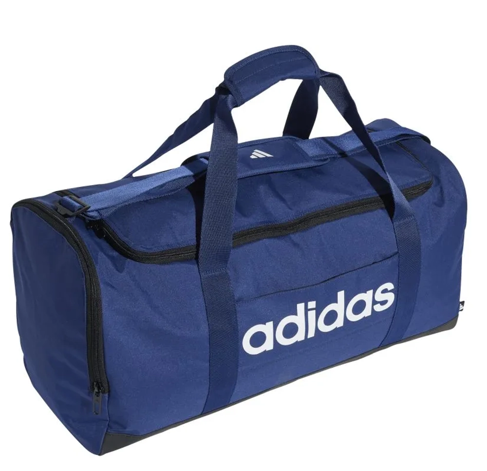 Сумка спортивная Adidas Linear Duffel Medium - dark blue/white