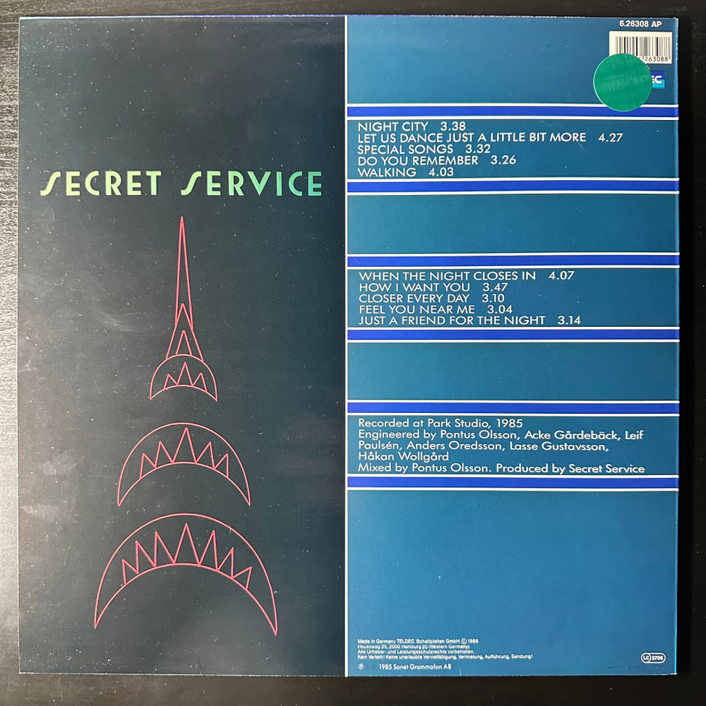 Secret Service ‎– When The Night Closes In (Германия 1985г.)