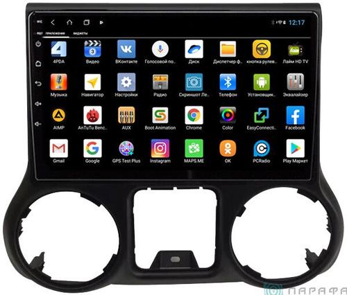 Магнитола для Jeep Wrangler 2015-2018 - Parafar PF099XHD на Android 13, CarPlay, 4G SIM-слот