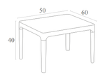 Столик пластиковый журнальный, Siesta Contract Sky Side Table, белый
