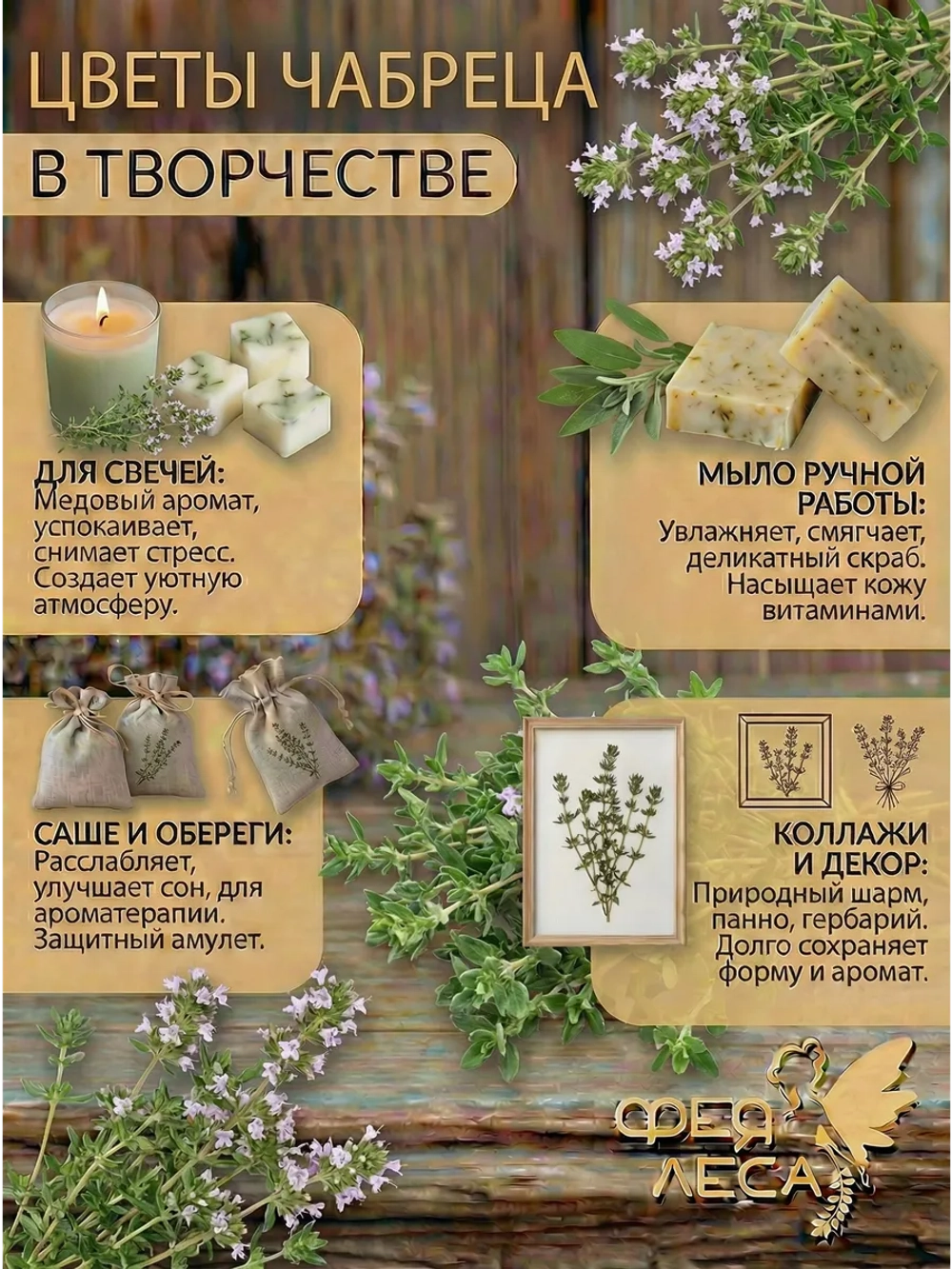 Травы Тимьян - Чабрец для чая и кулинарии