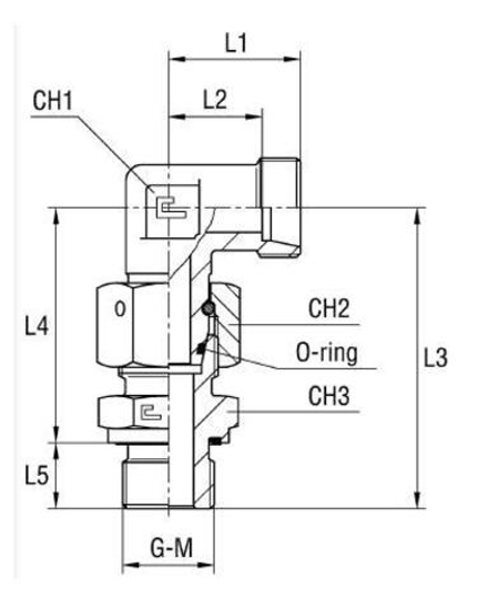 Штуцер FNE90 DL12 BSP3/8" (корпус)
