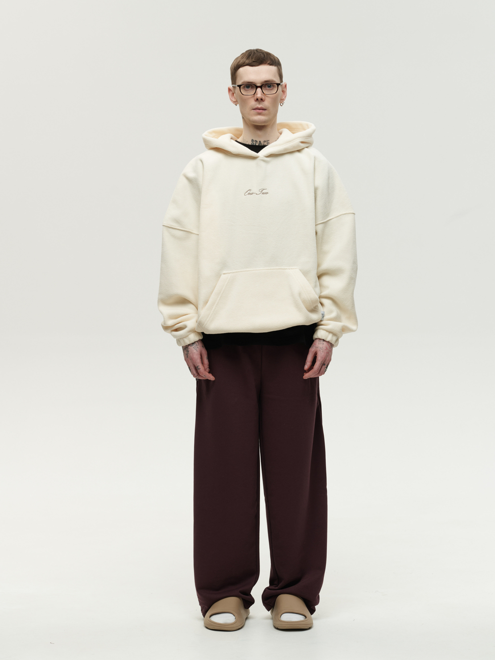 Drawstring Hoodie Cream