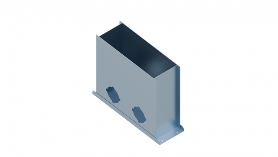 Flexag PFP-300x103/75x2 пленум напольный, 300x100, на 2 выxода