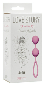 Средние шарики в силиконовой оболочке Sweet Kiss (16,5 см , нежно-розовый) (Цвет: нежно-розовый)