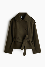 Короткое двубортное пальто - H&M