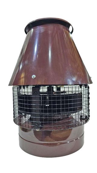 Крышный жаростойкий вентилятор ВКР 150 коричневый (RAL 8017, d150мм, +120 °C)