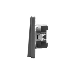 Переключатель проходной одноклавишный KRANZ Miele Round Титан KR-78-0708-2