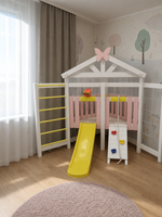 Угловой игровой комплекс "Baby - 9" (розовый)