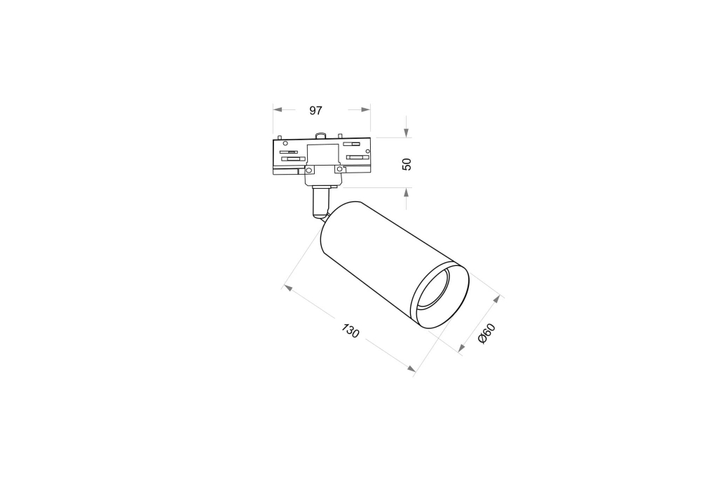 Трехфазный трековый светильник Maytoni Focus TR028-3-GU10-MG