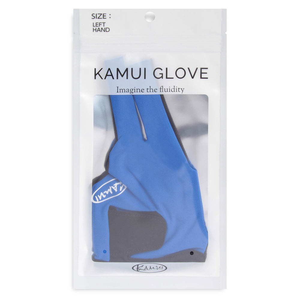 Перчатка для бильярда "Kamui QuickDry Short" синяя/черная правая XL