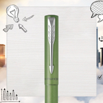 Ручка-роллер Parker Vector XL Green CT, цвет чернил black, стержень: F, в подарочной упаковке.