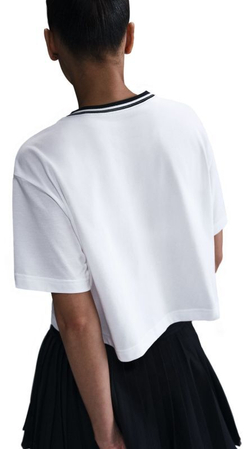 Женская теннисная футболка Nike Heritage Dri-Fit Crop - белый