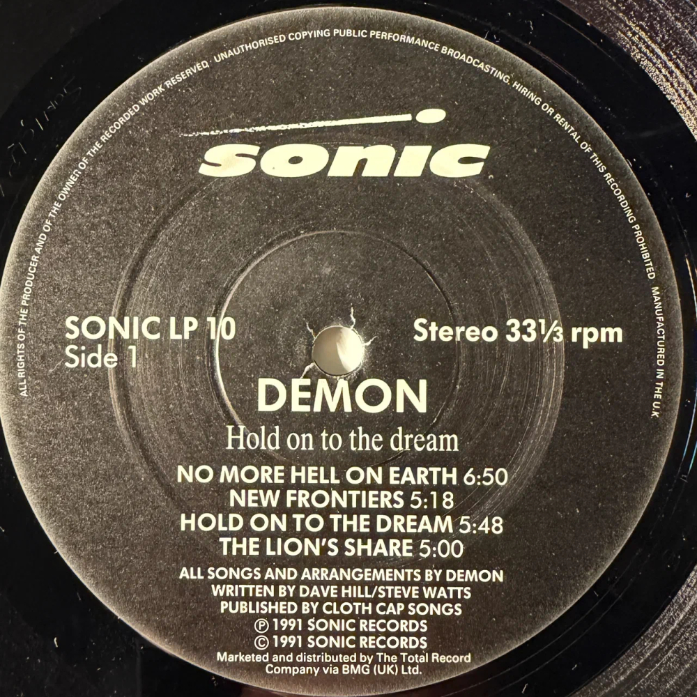 Demon ‎– Hold On To The Dream (Англия 1991г.) LP + 45RPM
