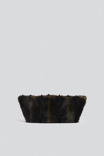 ZARA X BAISI GUADAGNINO СУМКА ЧЕРЕЗ ПЛЕЧО С ТЕКСТУРОЙ, КОРИЧНЕВЫЙ