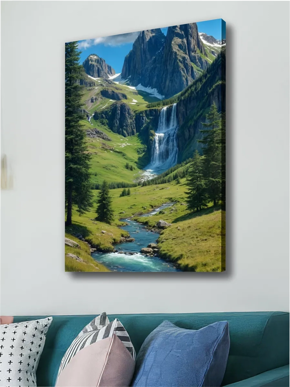 Картина Лазурный поток 50x70см модульная 1шт.