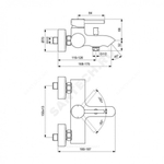 Смеситель для ванны с душем одноручный CERALINE Ideal Standard BC199U5