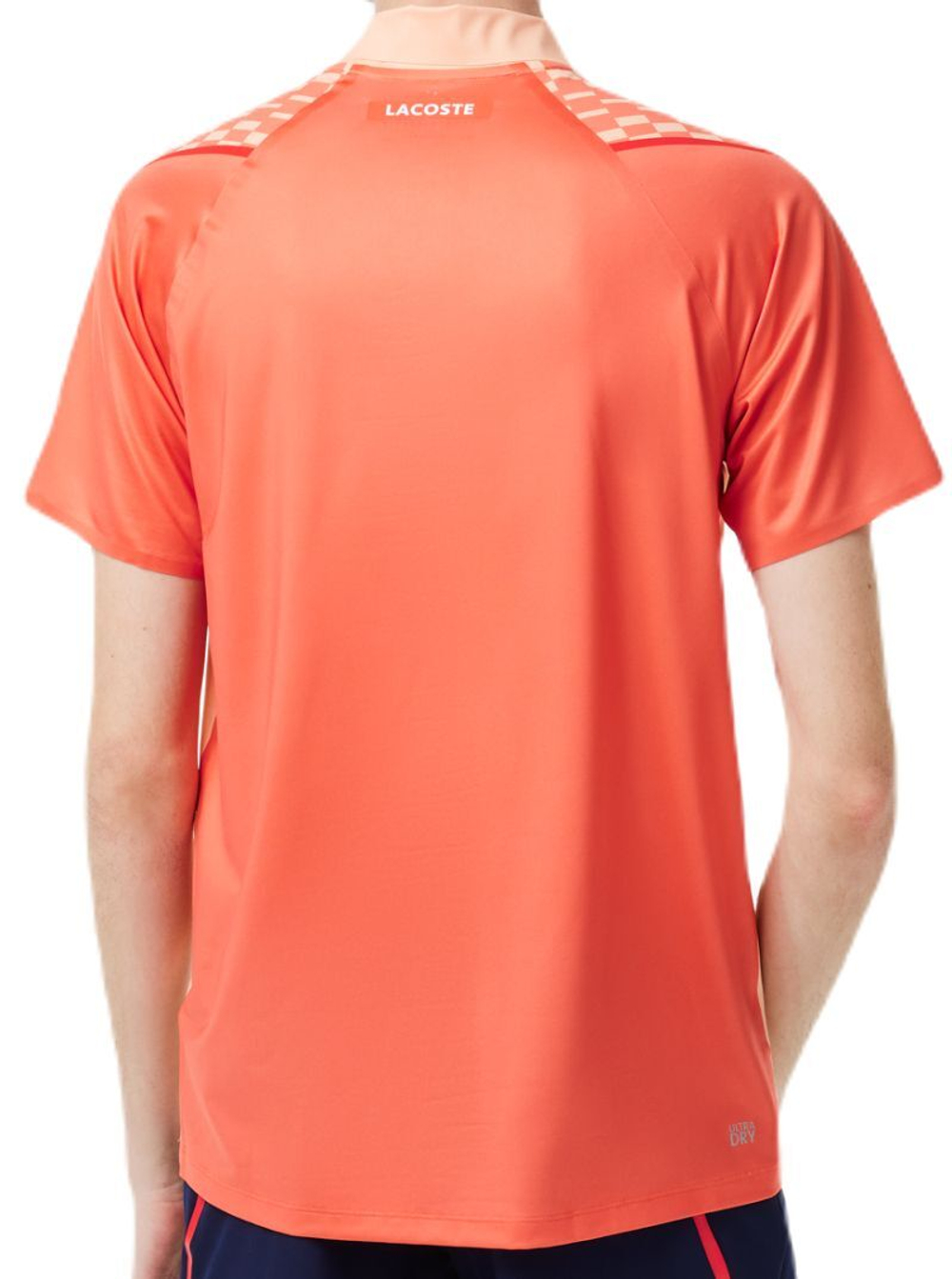 Мужское теннисное поло Lacoste Tennis x Novak Djokovic Tricolour Polo Shirt - Оранжевый