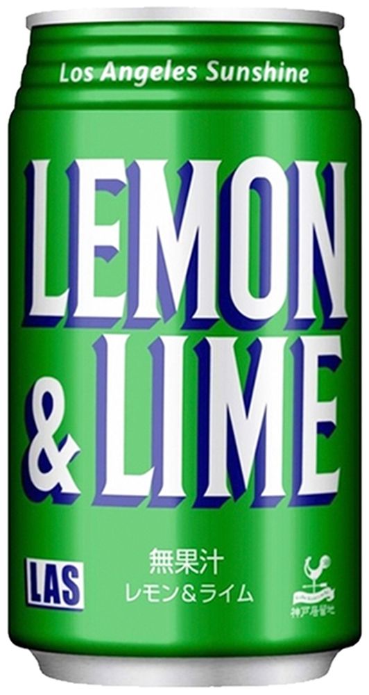 Газированный Напиток Томинага Кобэ Кёрюти Лимон и Лайм / Tominaga Kobe Kyoryuchi Lemon&amp;Lime 0.35л - 24шт