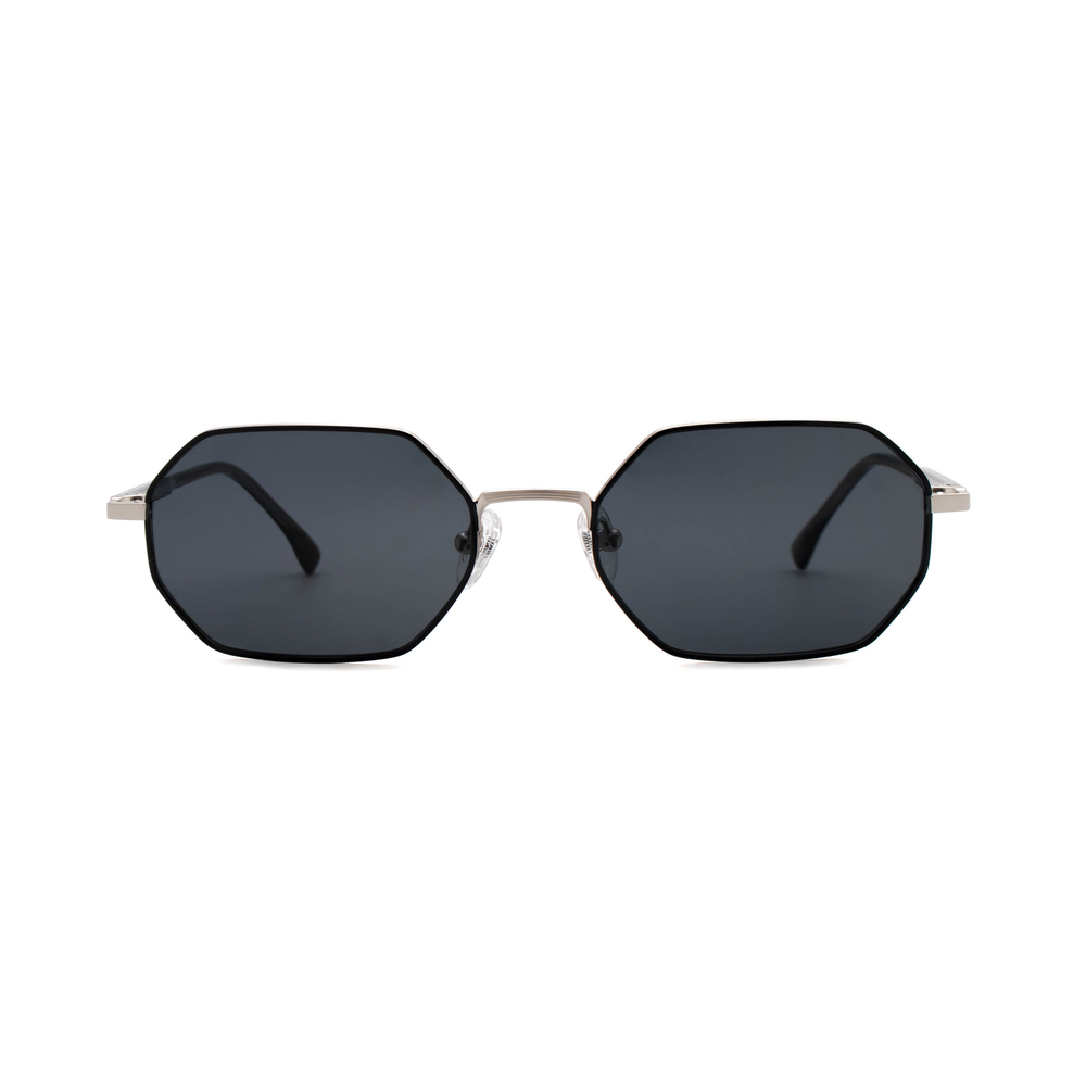 Очки Elfspirit Sunglasses 1229 c.005 многогранник черные с серебром