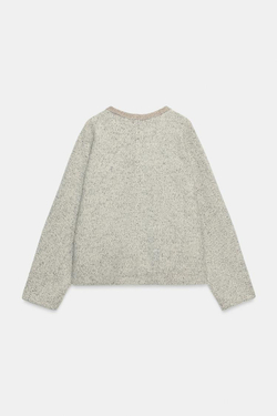 ZARA МЯГКАЯ ТОЛСТОВКА, СЕРЫЙ МЕЛАНЖ