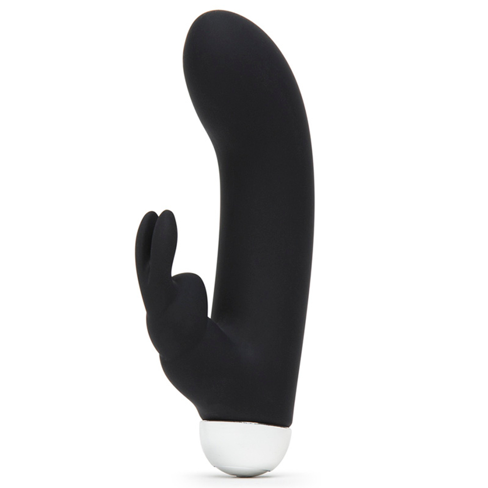 Черный мини вибратор-кролик 14см Fifty Shades of Grey Greedy Girl Mini Rabbit Vibrator Black
