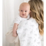 SwaddleDesigns SD-458PP Пеленка маркизет - Elephant & Chickies, Pastel Pink