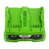 Зарядное устройство для 2-х аккумуляторов Greenworks Арт. 2938907, G40UC2, 40V, 2А, 80Вт — фото 3
