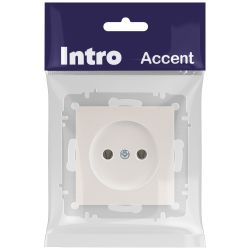 Розетка Intro Accent 6-201-06 2P 16А-250В IP20 СУ AL/CU перламутр | Intro