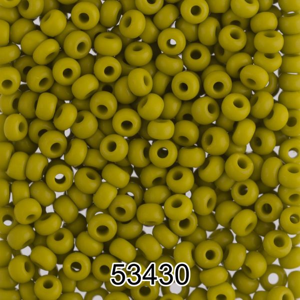 Бисер Preciosa 10/0 (2.3 мм), 500 г, 53430 (Ф376) оливковый