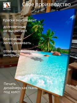 Картина "Райский пляж", для интерьера 30х40см 1шт.