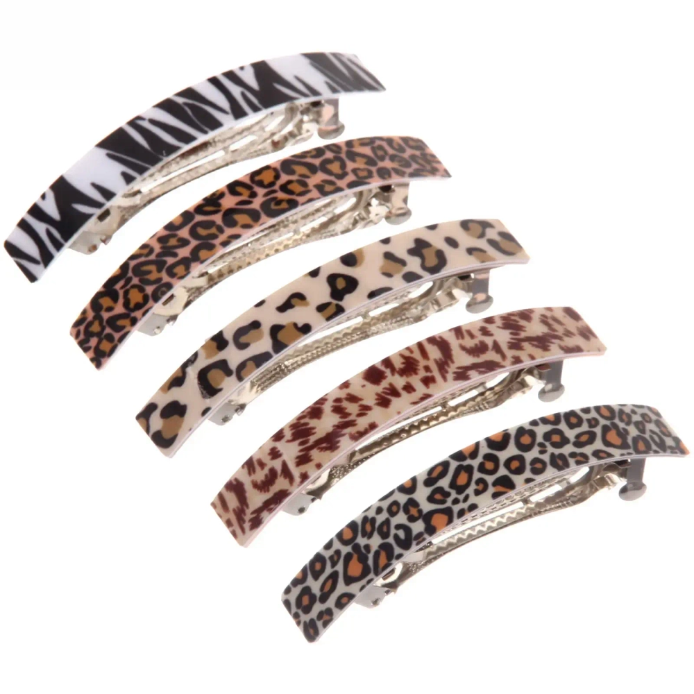 Заколка автомат «Women's style - Сафари», 9,5*1см, микс 6 цветов