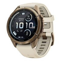Часы Garmin Fenix 9 Pro — 43 мм AMOLED Autumn Gold Titanium Cream / French Gray