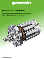 Мойка высокого давления аккумуляторная Арт. 5106207, 60V, 250 бар, бесщеточная, с портом на 2 АКБ