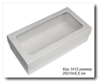 Коробка код 1412 размер 20х10х5.5 см с окном
