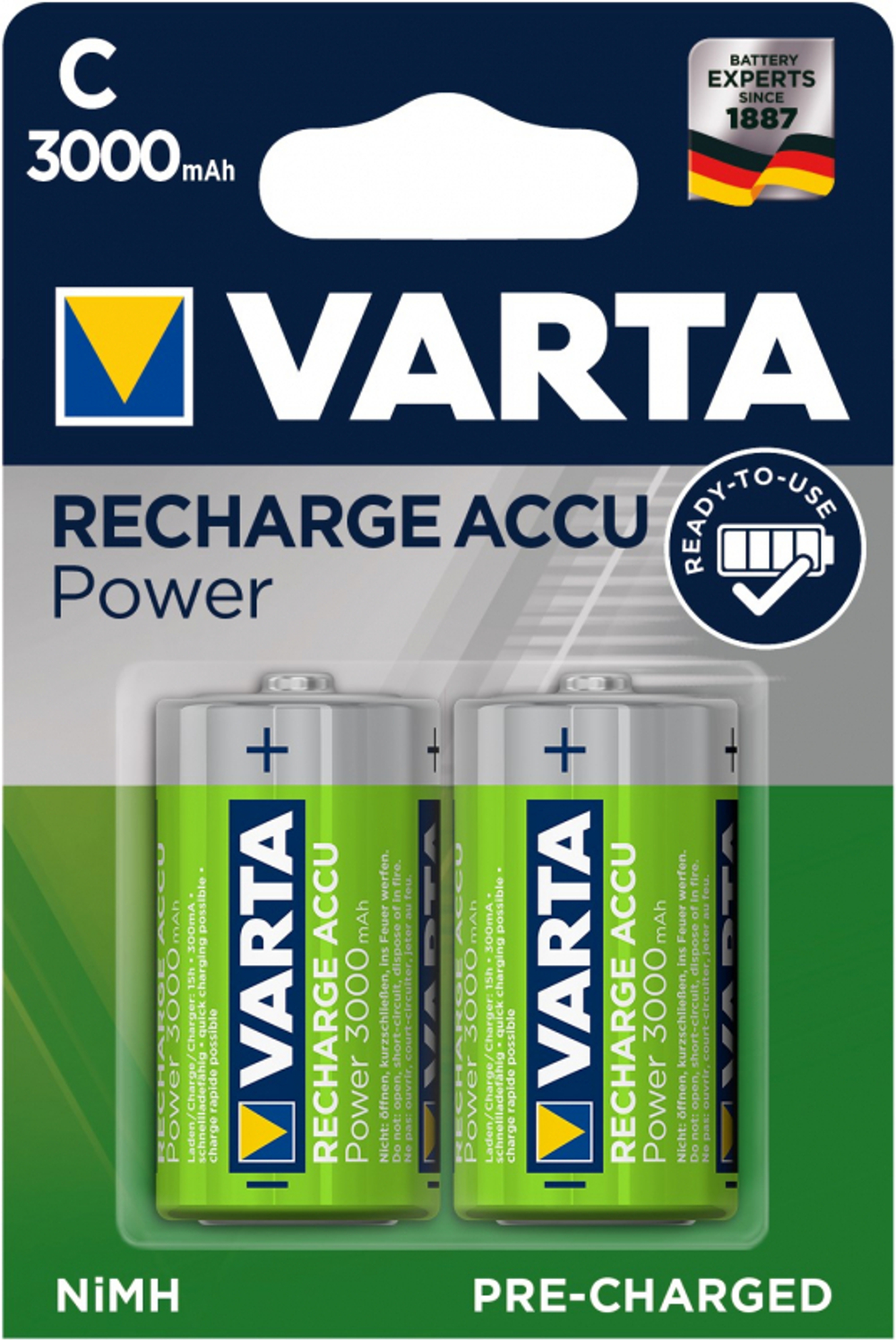 Батарейка -  Аккумулятор Varta C/HR14 , 3000 mAh , ( 2 ) шт. в блистере, 56714101402
