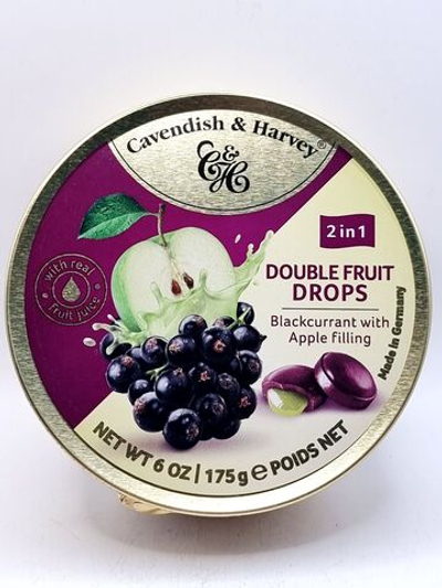 Леденцы Cavendish & Harvey черносмородиновые с яблочной начинкой 175 г (Германия)