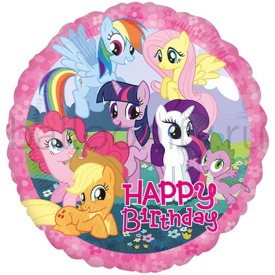Фольгированная фигура, круг, HB My Little Pony S60,18"/46СМ