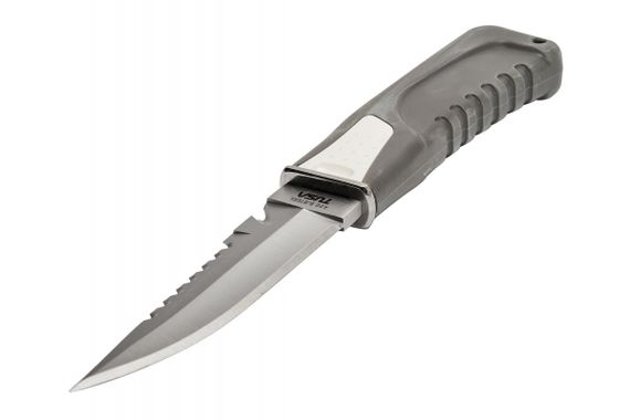 Нож водолазный TUSA X-Pert FK-860 белый/серый прозрачные ножны