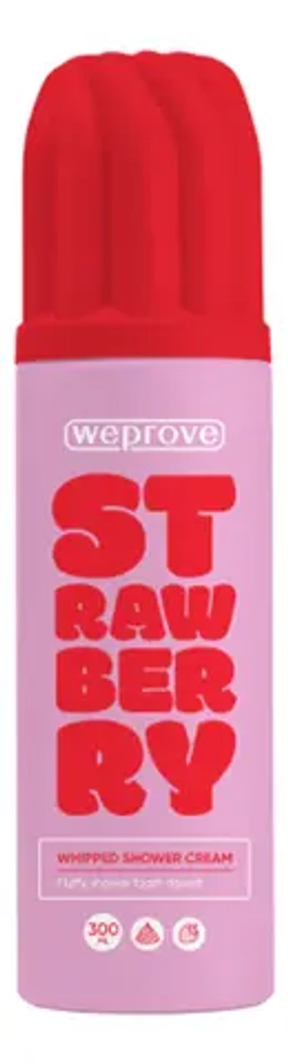 Пена для душа с ароматом клубники WEPROVE Whipped Shower Cream Strawberry 300 мл