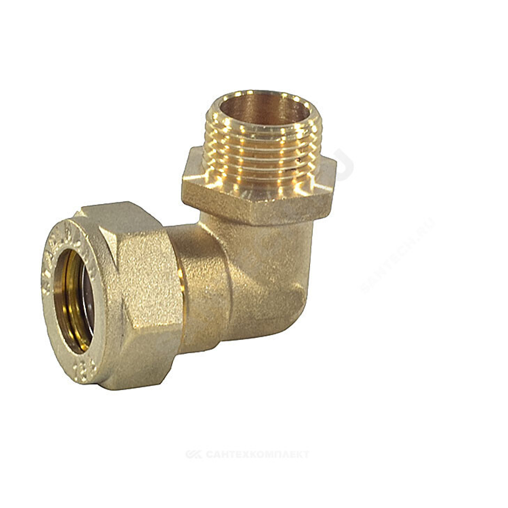 Угольник латунь 90гр 15Aх1/2" обжим/НР STAHLMANN SEML1501/2BEF