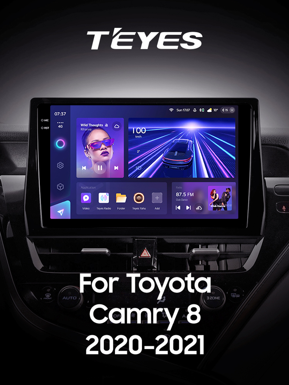 Teyes CC3 2K 10,2"для Toyota Camry 8 2020-2021