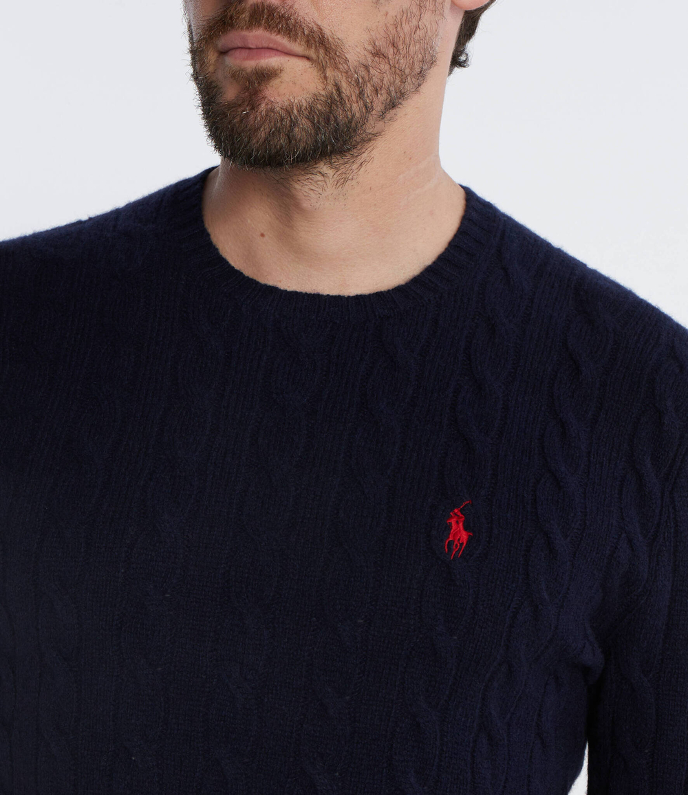Хлопковый свитер POLO RALPH LAUREN - темно-синий(710876762)