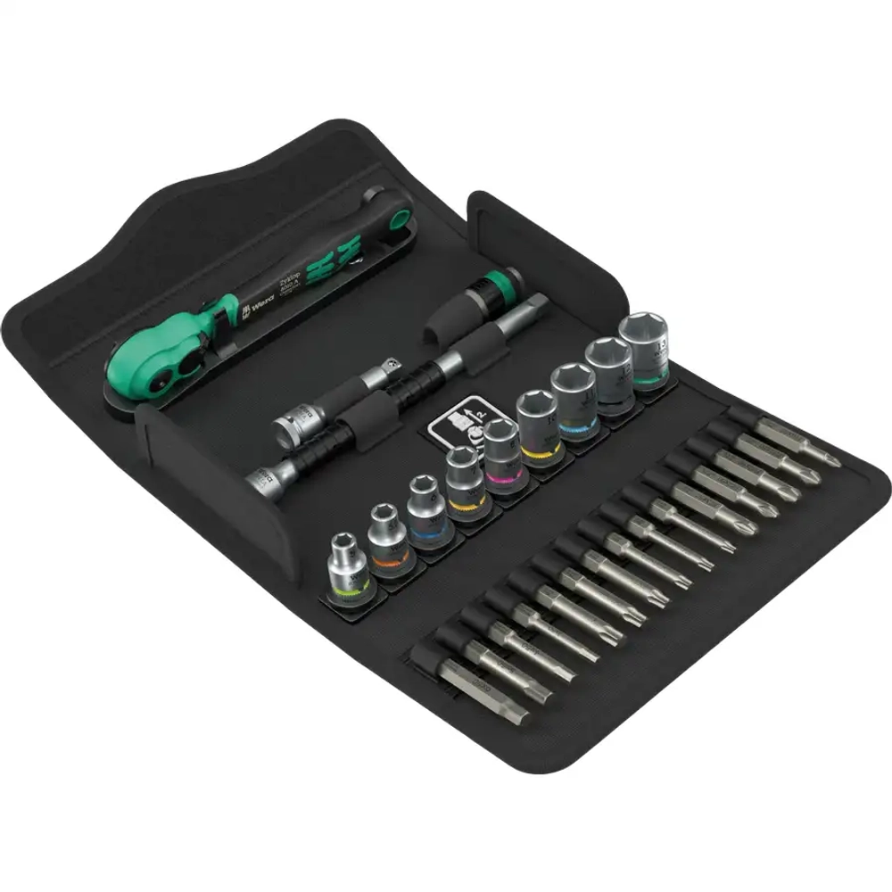 Набор с трещоткой 1/4" Zyklop Comfort WERA 05005541001