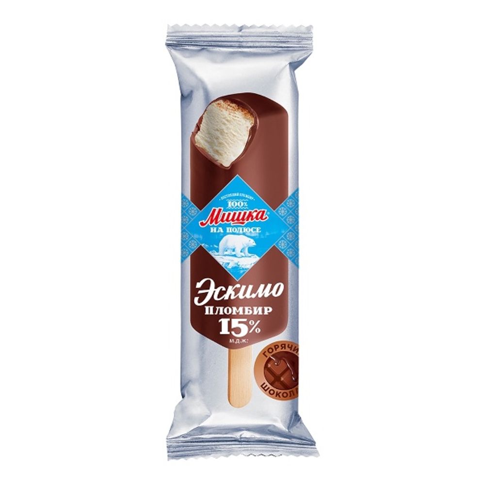 Мороженное Мишка на полюсе эскимо пломбир 15% 70г